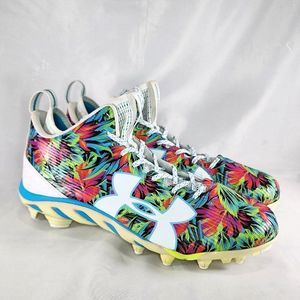 Under Armour Nitro Football Cleats Rare Tropical 1287492-109 Retro Men's Size 13